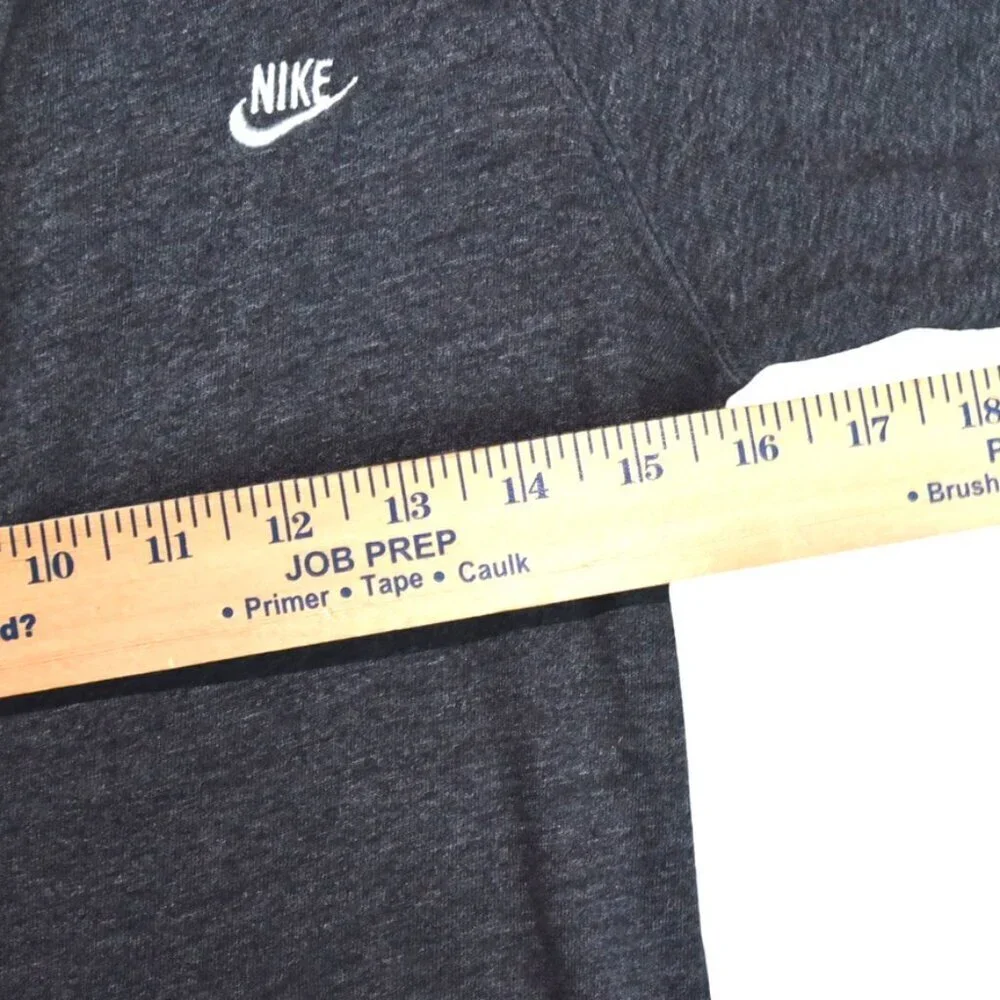 Nike Womens Jersey Full Zip Hoodie Lightweight Layering Piece Size Small Dk Grey
